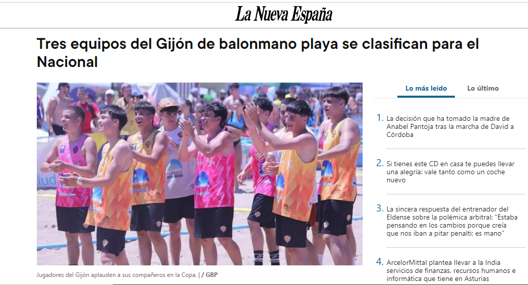 Villa de Gijon Balonmano playa Laredo